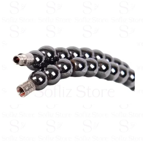 Colar Hematita Imantada Pedra Natural 8mm fecho - Envio Imediato Sofliz