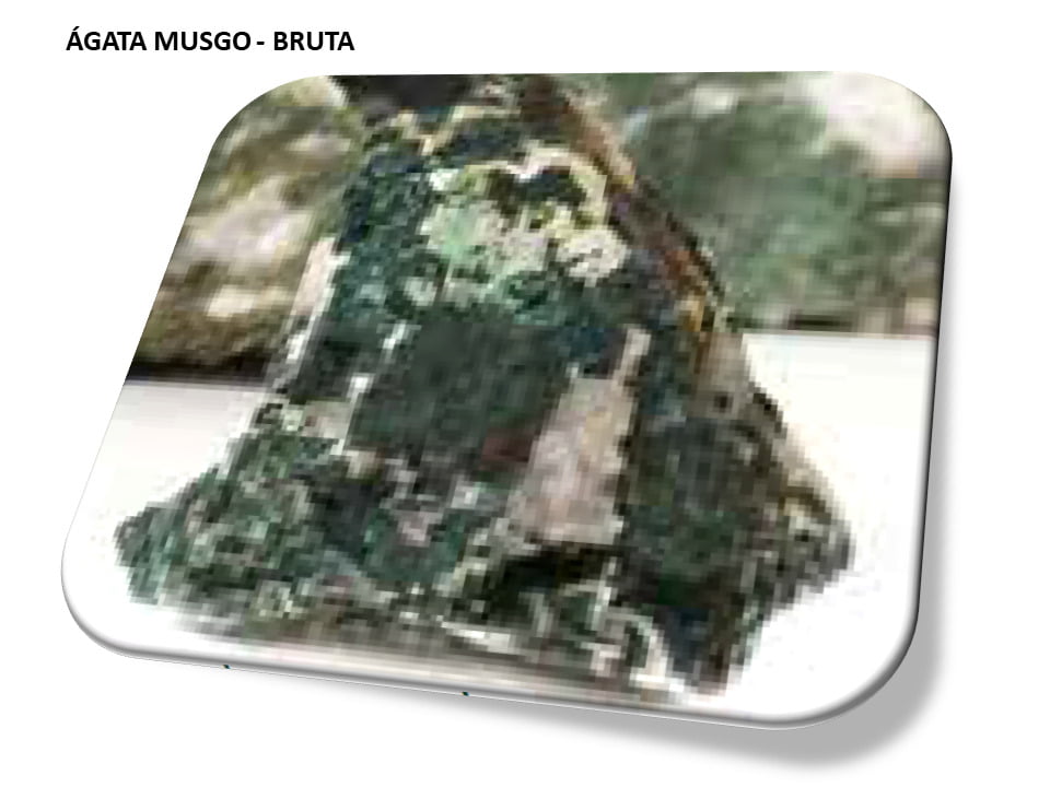 Agata Musgo Bruta Pedra natural Sofliz Colares Pulseiras e Acessórios