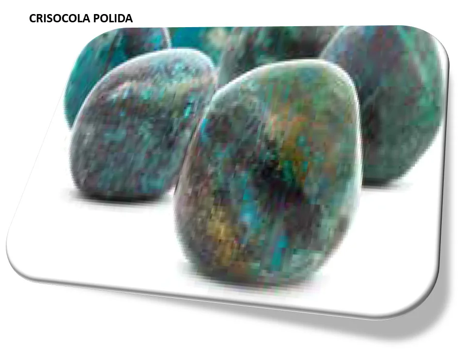 Crisocola pedra natural Polida Sofliz Pulseiras Colares e Acessórios