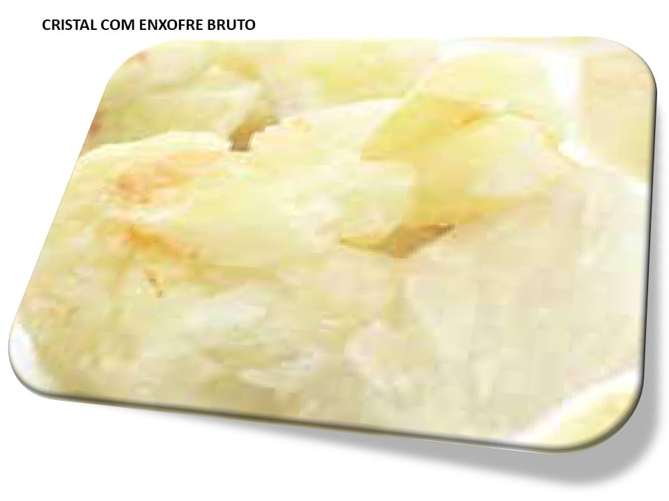 Cristal com enxofre pedra natural Bruta Sofliz Pulseiras Colares e Acessórios