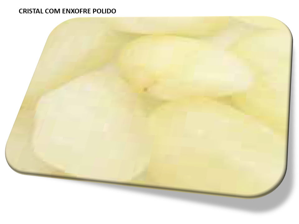 Cristal com enxofre pedra natural Polida Sofliz Pulseiras Colares e Acessórios