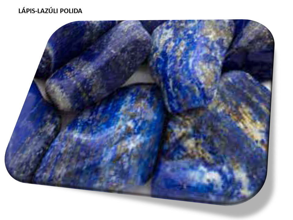 Lápis-Lazúli pedra natural Polida Sofliz Pulseiras Colares e Acessórios