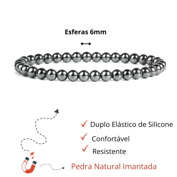 pulseira imantada hematita magnetica