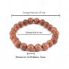Pulseira De Bolinhas Pedra Do Sol medidas - Para Boas Energias Proteção - Com Fio Silicone Duplo Sofliz