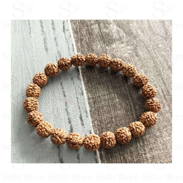 Pulseira Rudraksha simples Contas Semente Tibetana Budista 1 Unidade Envio Rápido Sofliz