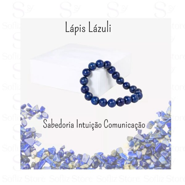 Combo Pulseiras De Pedras Sodalita Onix Lapis Lazuli Lápis Lazúli 3 Unid - Sofliz Store - Loja Online