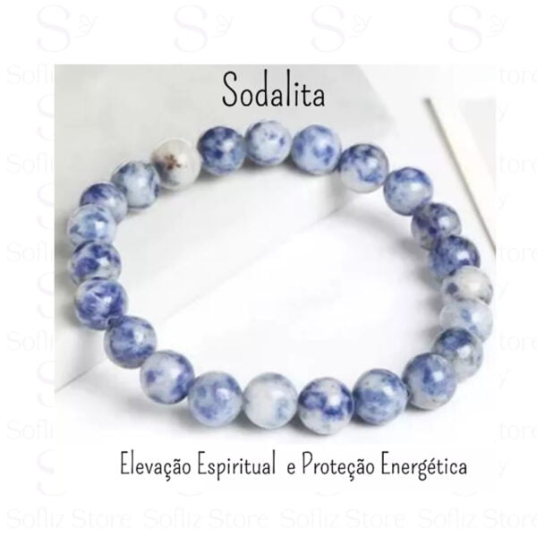 Combo Pulseiras De Pedras Sodalita Onix Lapis Lazuli Sodalita 3 Unid - Sofliz Store - Loja Online